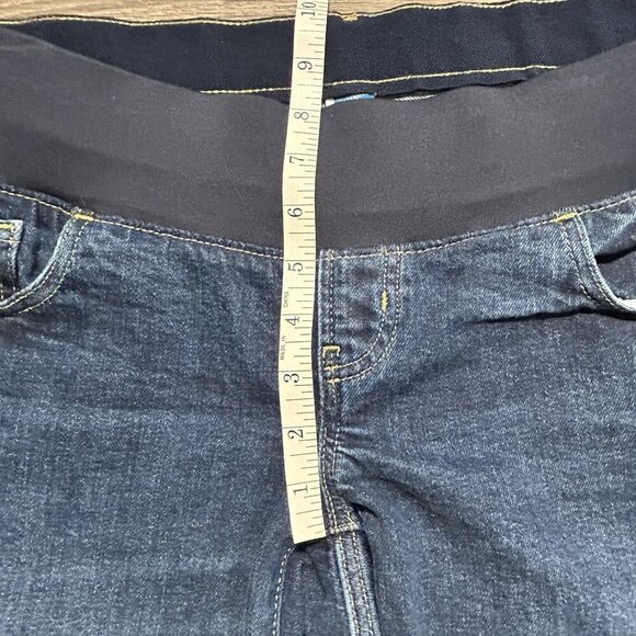 Old Navy Jeans SZ 6 Maternity Low Panel OG Straight Leg Denim Dark Wash Stretch - Picture 3 of 8